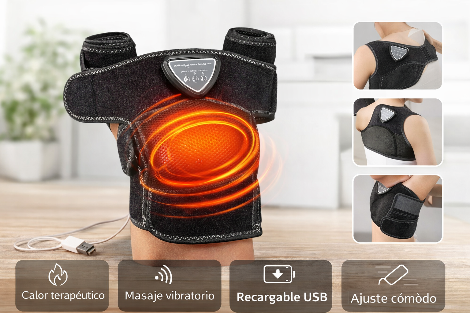 Rodillera Térmica Masajeador Multifuncional
