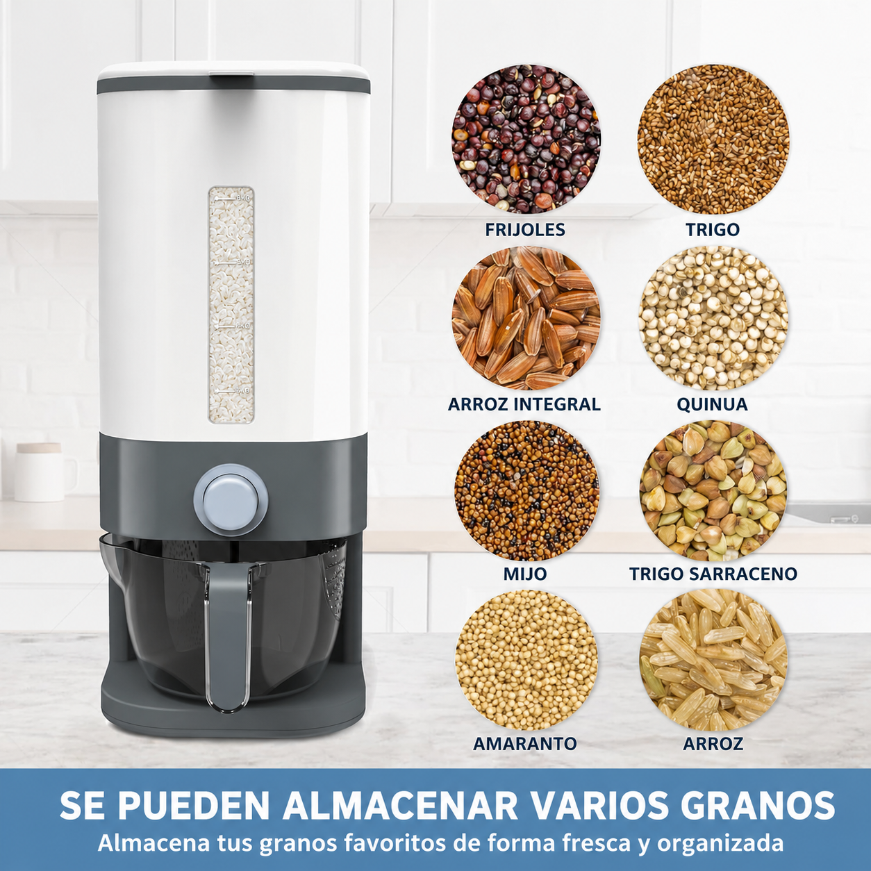 Dispensador de Granos y Arroz (22 lb)